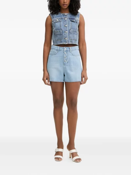 Decupat vestă denim Morgan albastru