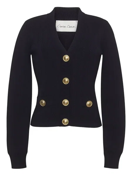 Cardigan Cara Cara cu nervuri negru