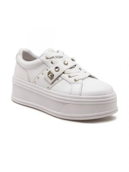Liu Jo Bőr sneakers tornacipő SELMA 05 fehér