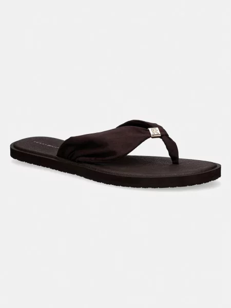 Japonki Tommy Hilfiger Scandi Soft Summer fondant brown brązowe