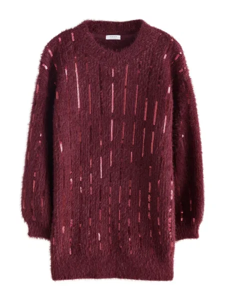 Next Rochie burgundy roșu