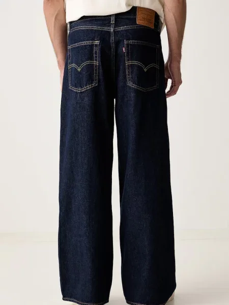 Levi's jeansy wide leg BAGGY WIDE LEG niebieskie