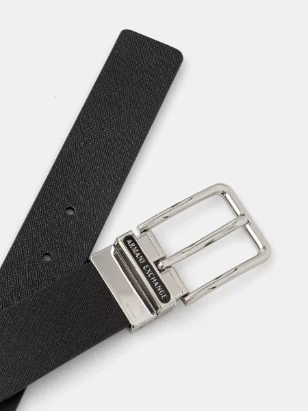Cu centură curea Armani Exchange din piele negru