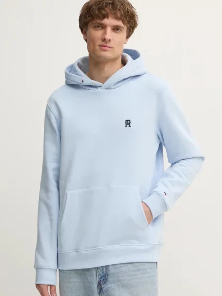 Tommy Hilfiger Bombažen pulover modra