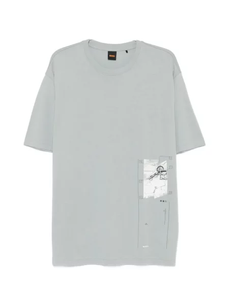 Tricou Boss cu imagine gri