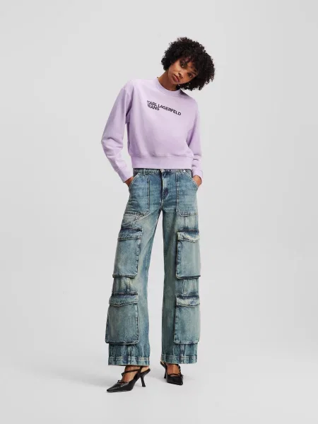 KARL LAGERFELD JEANS Kargo kavbojke moder denim