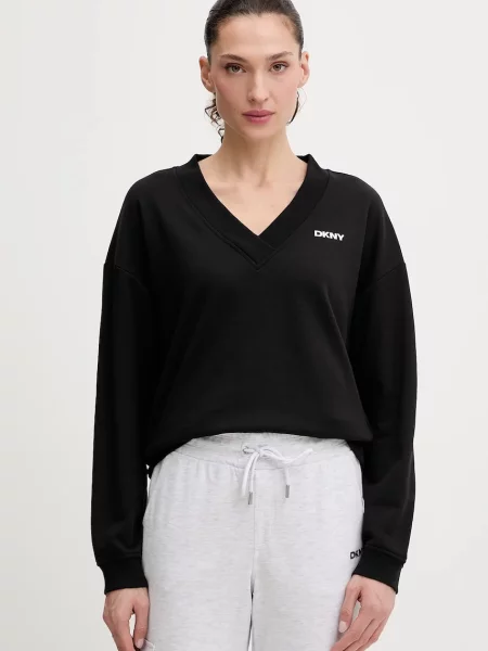 Dkny bluză cu imprimeu negru
