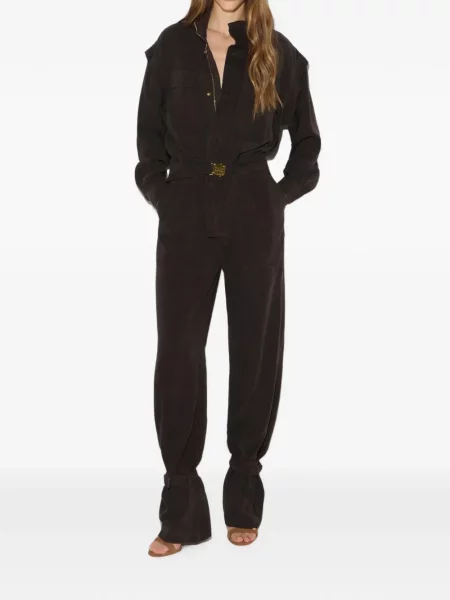Τζιν φόρμα Elisabetta Franchi καφέ