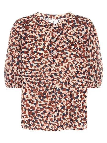 Aksamitny top Velvet brązowy