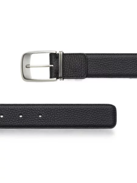 Cu centură curea Zegna din piele negru