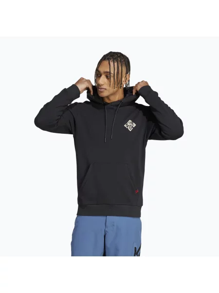Мъжки суитшърт за колоездене adidas FIVE TEN Graphic Hoodie black / savannah черно