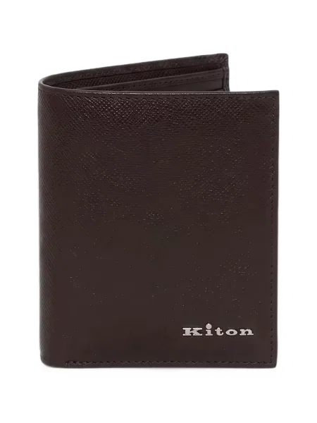 Πορτοφόλι Kiton με αυτόγραφο καφέ