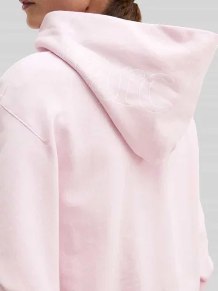 Bluza z kapturem o kroju relaxed fit z czystej bawełny Marc O'polo różowa