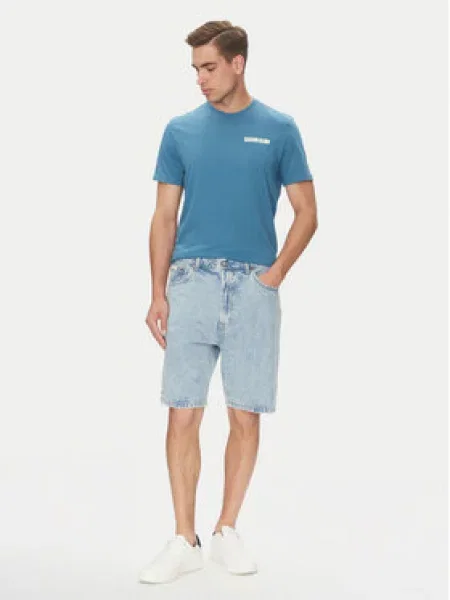 Calvin Klein Jeans Tričko azurová bílá