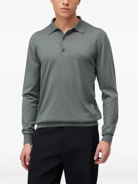 Tricou polo Retori cu model argyle verde