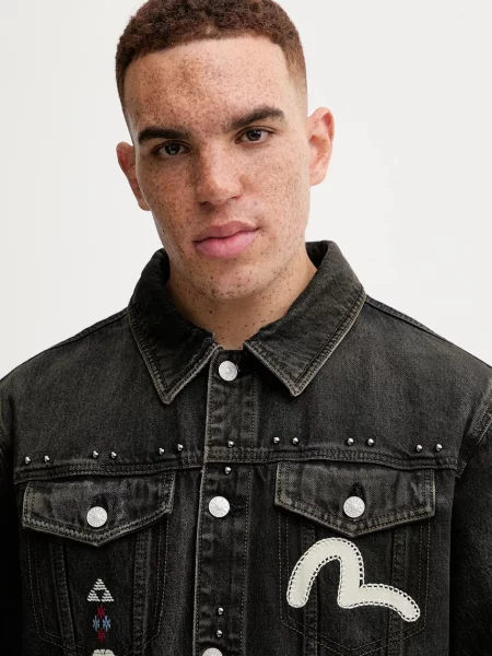 Джинсовая куртка Evisu черная