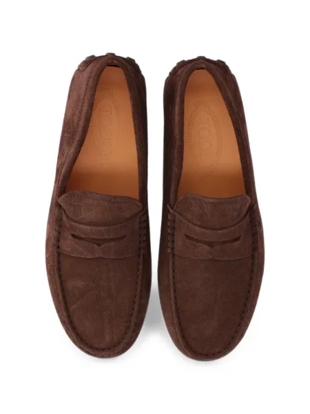 Pantofi loafer Tod's din piele de căprioară maro