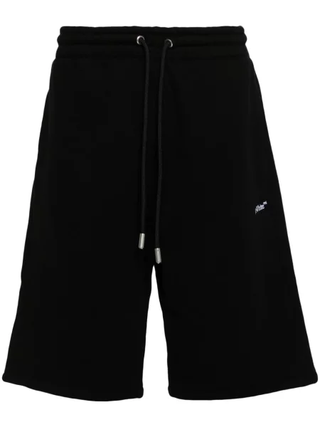 Pantaloni scurți Off-white cu broderie alb