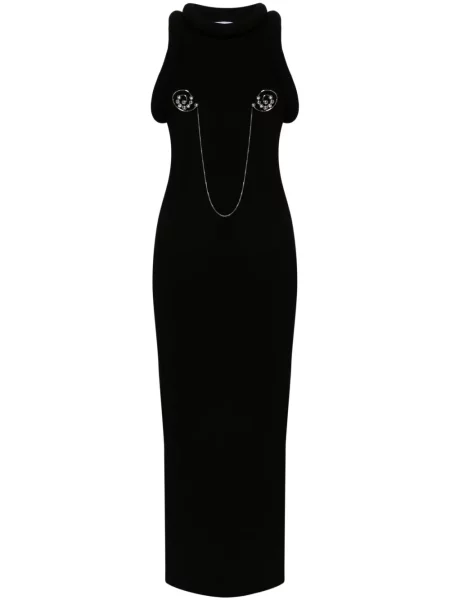 Rochie maxi Jean Paul Gaultier tricotate de costum negru