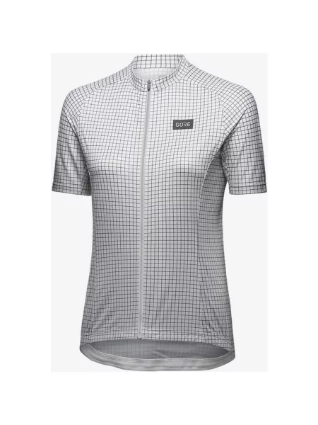 Koszulka Gore Wear Grid Fade z krótkim rękawem szara XXS biała