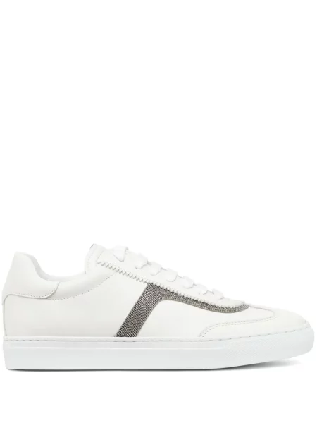 Sneakerși Brunello Cucinelli din piele alb