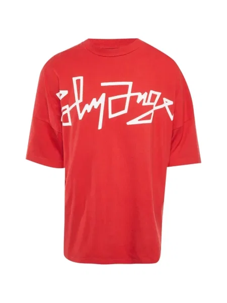 Tricou Palm Angels cu autograf roșu