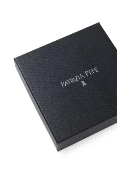 Curea Patrizia Pepe din piele cu autograf negru