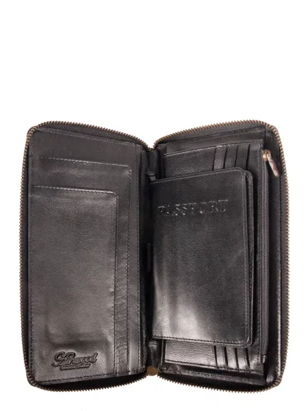 Кожаный кошелек Ashwood Leather черный