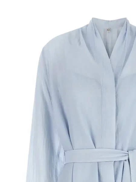 Cu centură rochie midi Toteme albastru