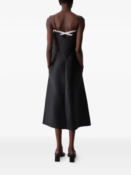 Rochie Calvin Klein din satin cu bretele negru