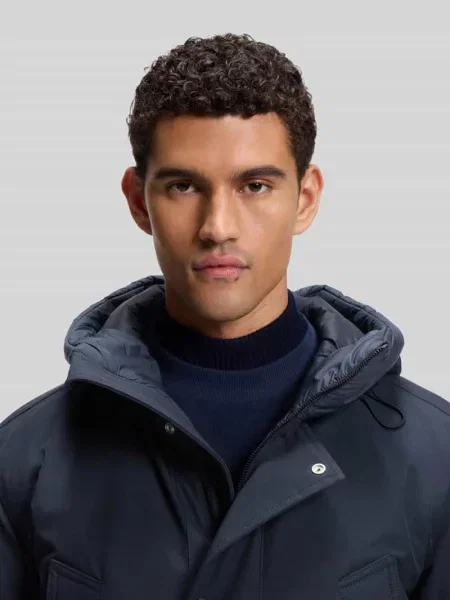 Parka o kroju regular fit z kapturem model Boss Orange granatowa