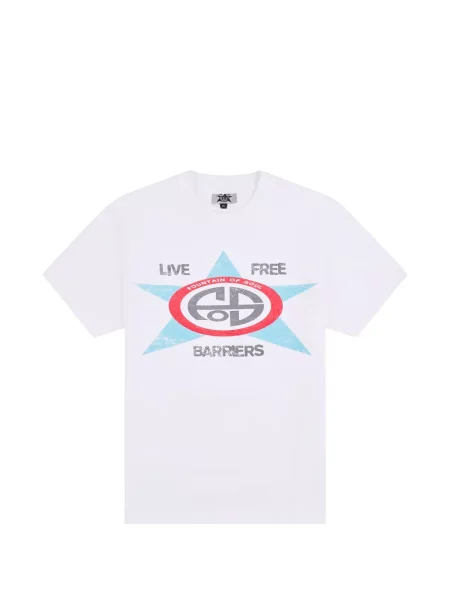 Tricou Barriers cu imagine alb