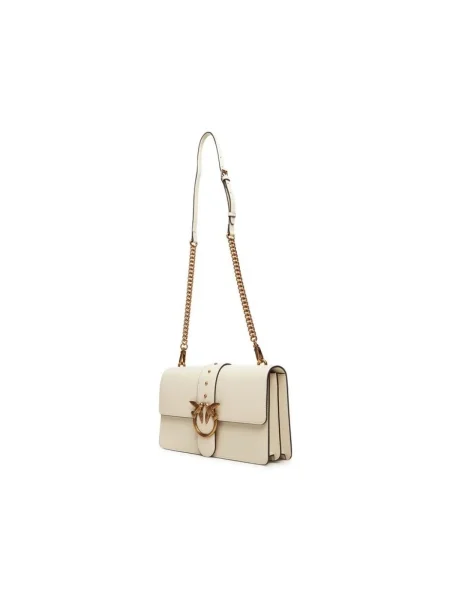 Pinko crossbody kabelka dámska kožená béžová