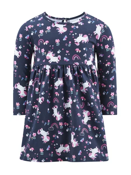 Happy girls Rochie bleumarin / mauve / roz pal alb
