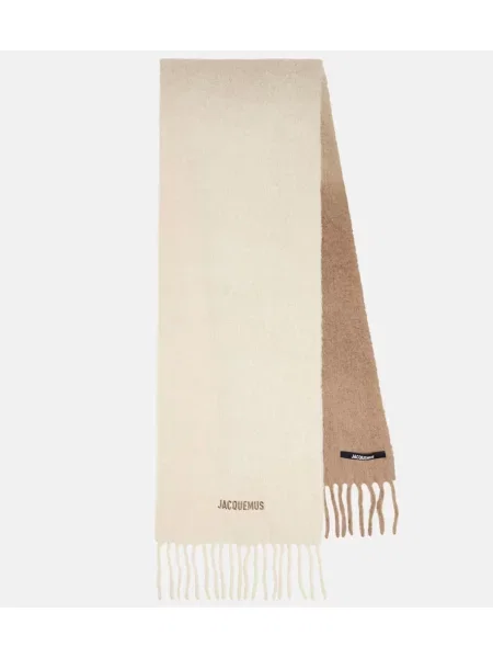 Fular Jacquemus din lână alpaca bej