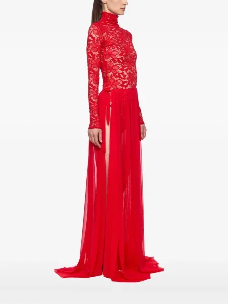 Fustă Atu Body Couture din dantelă roșu