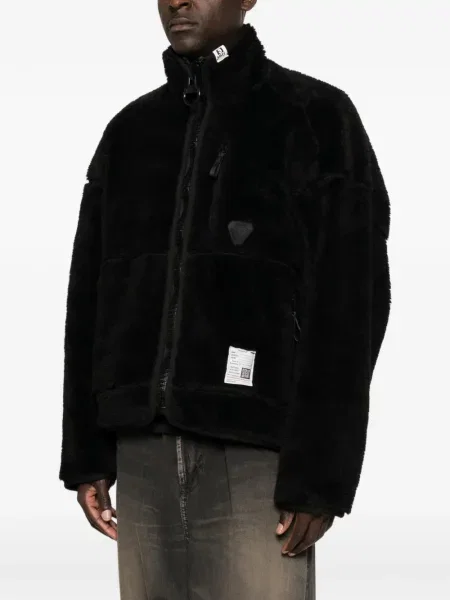 Geacă Maison Mihara Yasuhiro din fleece negru