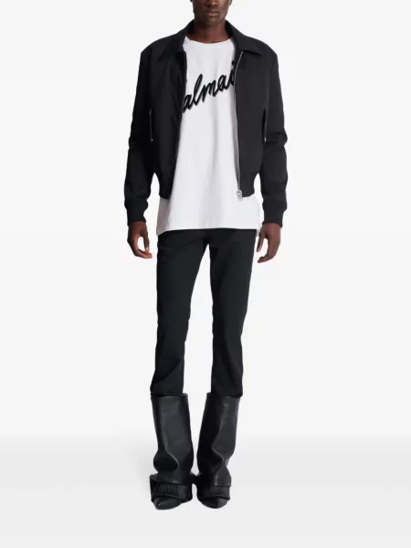 Tricou Balmain cu imagine alb