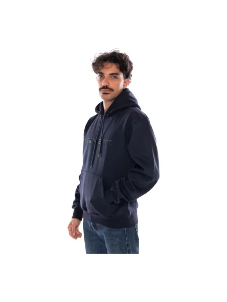 Bluza z kapturem Carhartt Wip z kapturem niebieska