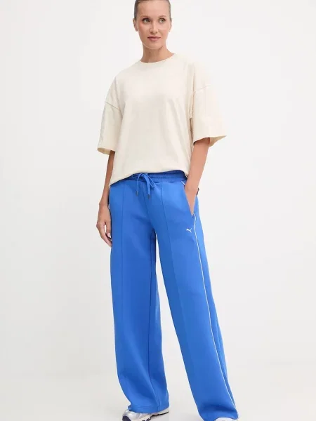 Puma spodnie dresowe gładkie niebieski