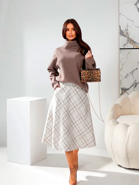 Светр LadyLike вовна/віскоза коричневий