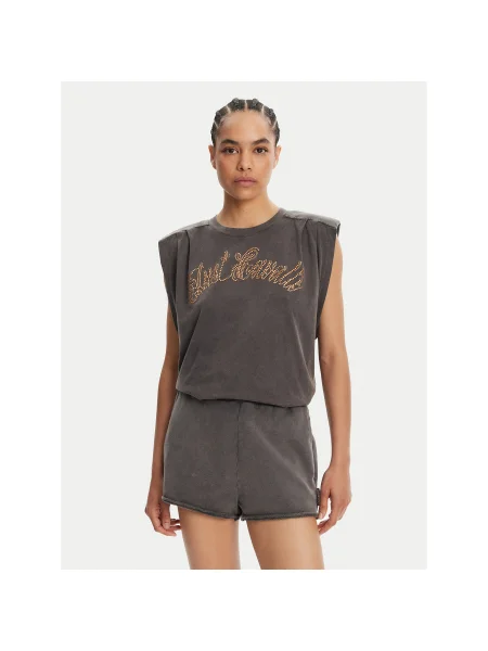 Just Cavalli Póló Loose Fit szürke