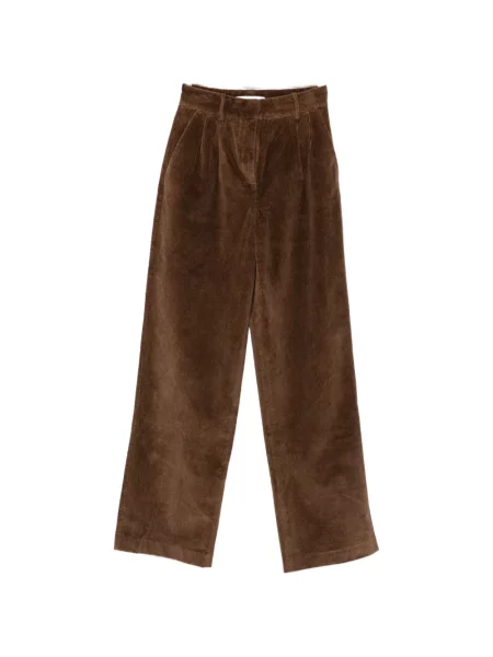 Pantaloni Aya Muse de catifea cord maro