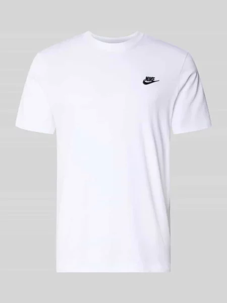 T-shirt z przeszyciem z logo Nike biała