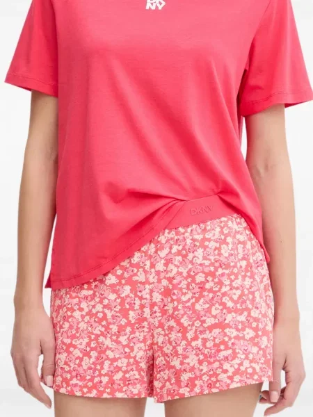 Pijamale Dkny cu model floral cu imagine roz