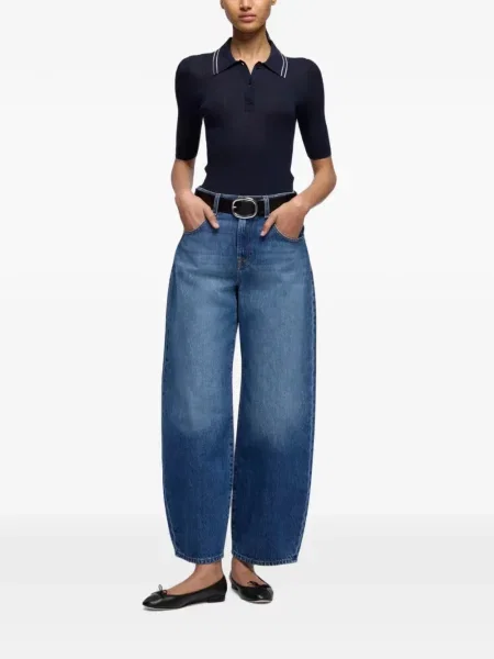 Blugi 7 For All Mankind cu talie înaltă albastru