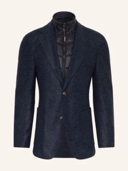 Windsor. Marynarka Z Jerseyu O Kroju Extra Slim Fit Z Wyjmowaną Wstawką blau niebieska