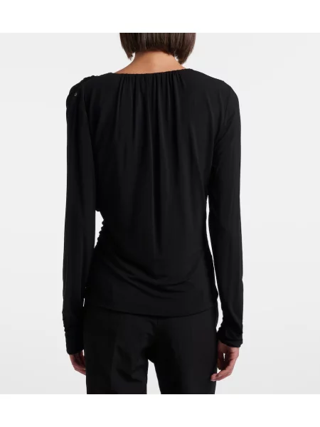 Top Sportmax cu volane negru