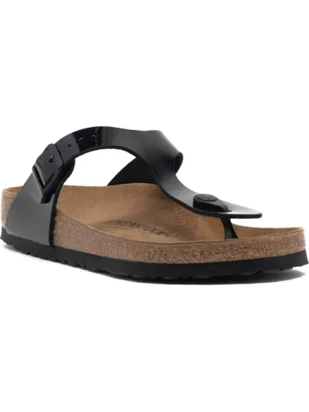 Bőr szandál Birkenstock fekete