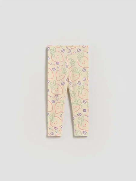 Reserved Легінси з високим вмістом з принтом світло-жовтий жовті